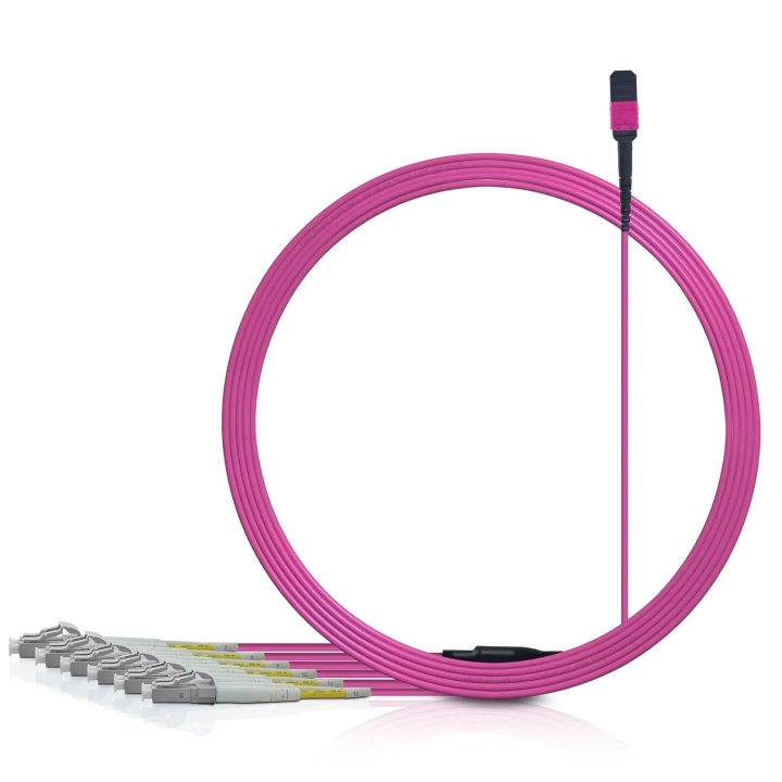 Kabel światłowodowy XWYWX MPO-LC 12 włókien 20m kabel optyczny sieciowy
