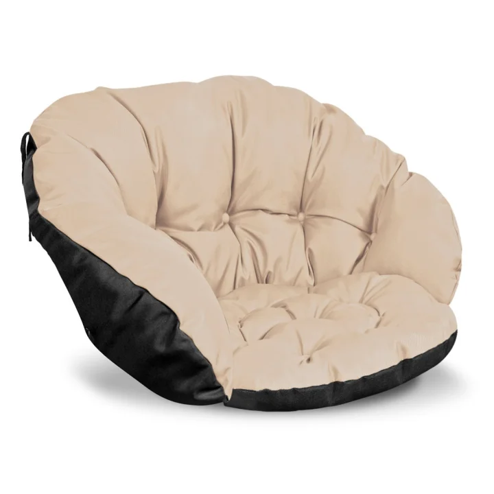 Poduszka ogrodowa 122x40 cm na krzesło huśtawkę wiszącą bocianie gniazdo wodoodporna beżowa