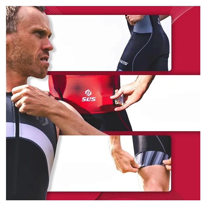 Kombinezon triathlonowy męski SLS3 Pro FX bez rękawów z kieszenią i wkładką L