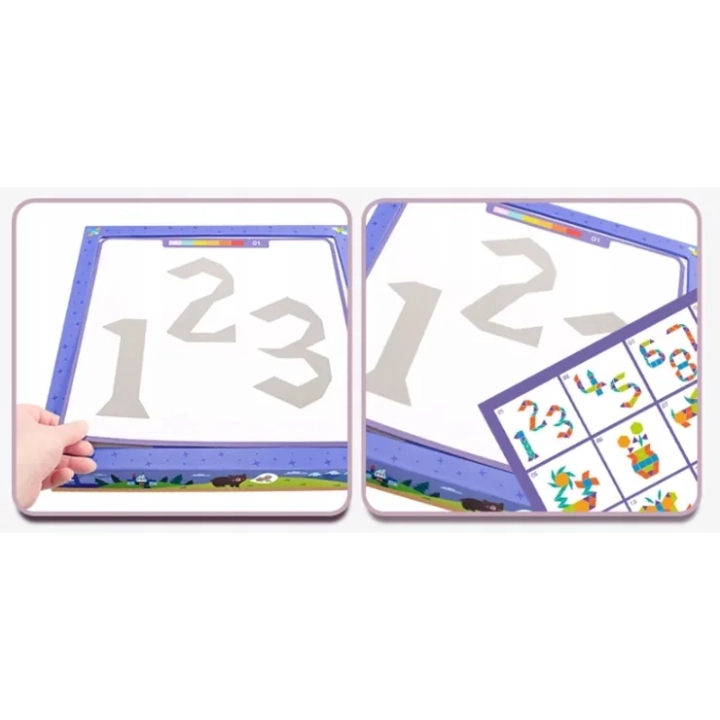 MAGNETYCZNE PUZZLE KLOCKI KSZTAŁTY ZKB-987