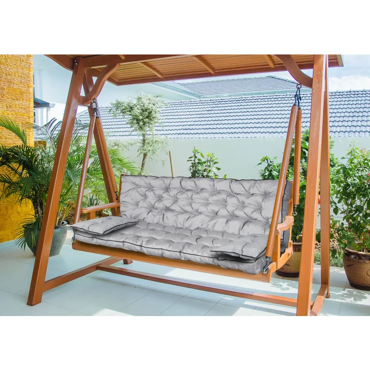 Zestaw ogrodowy wysoki bok z lamówką 180x60x50 cm szary