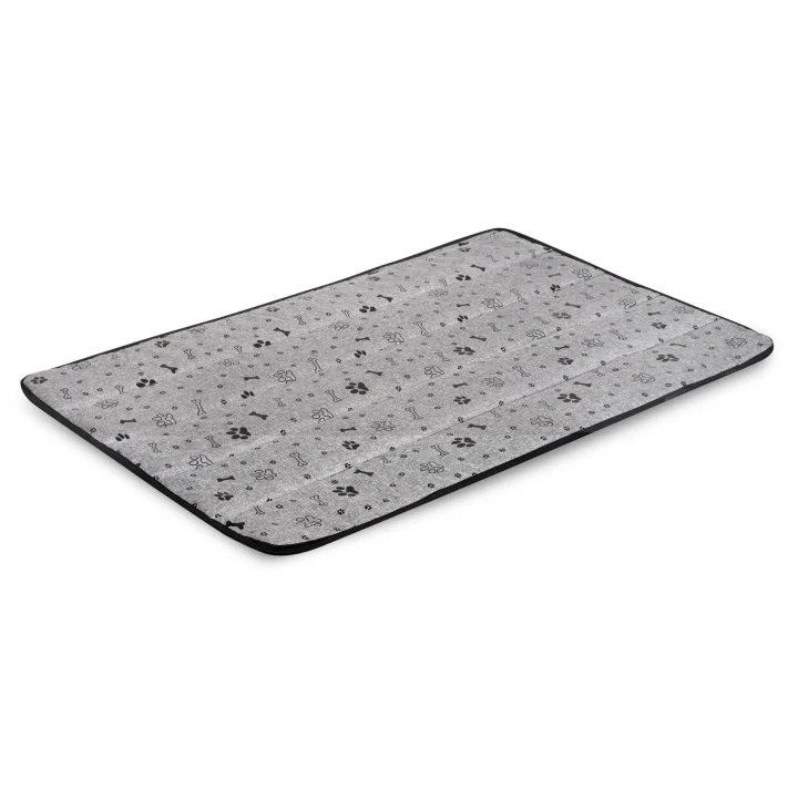 Legowisko dla psa mata 80x60 cm wodoodporne kości czarne