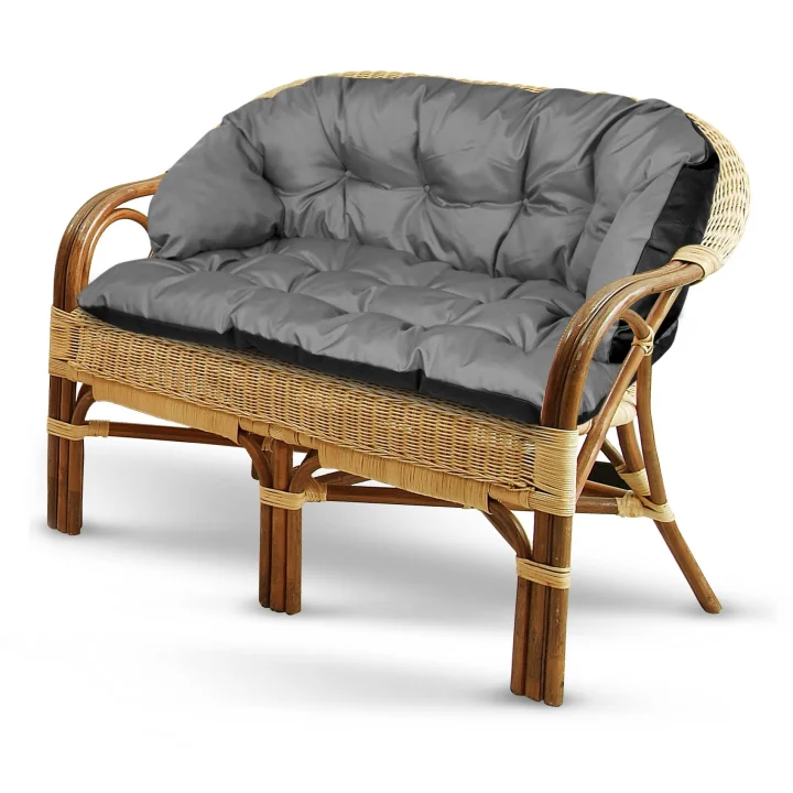 Zestaw ogrodowy 2x122x40cm + 190x40cm na krzesło kanapę huśtawkę meble rattanowe wodoodporny szary