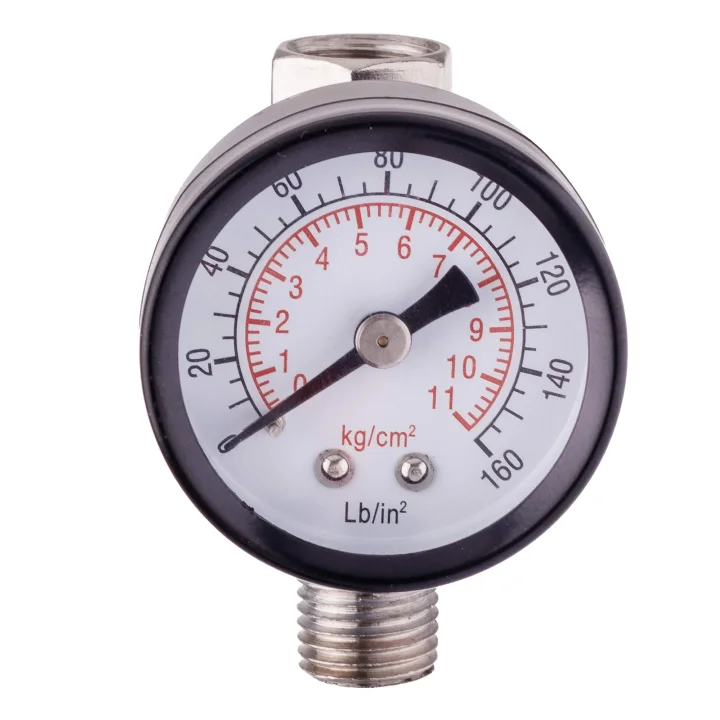 Reduktor Ciśnienia Powietrza Szklany Pistoletu Lakierniczego 1/4 Manometr