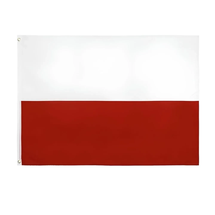 Flaga Polska 150 cm x 90 cm Materiał poliester Rozmiar 150x90