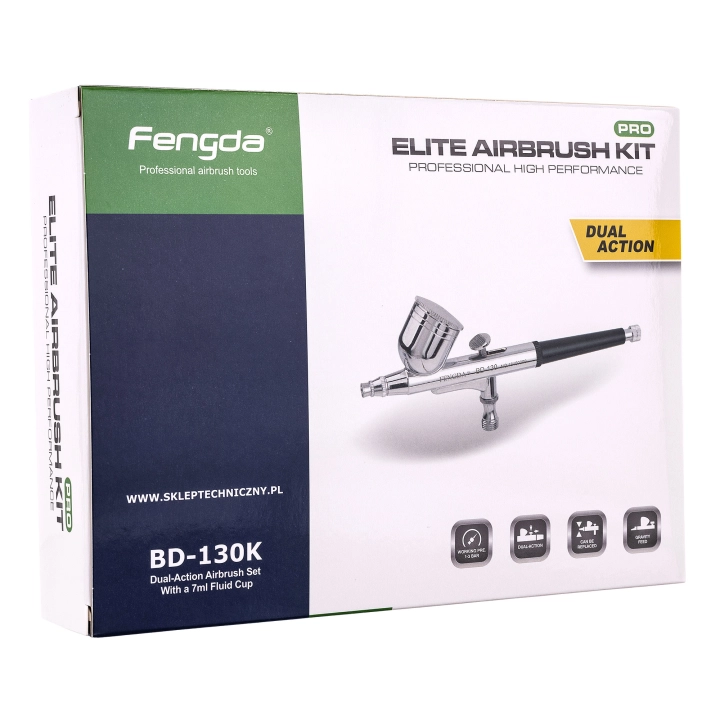 Aerograf Komplet FENGDA BD-130K Dysze 02 03 05 mm