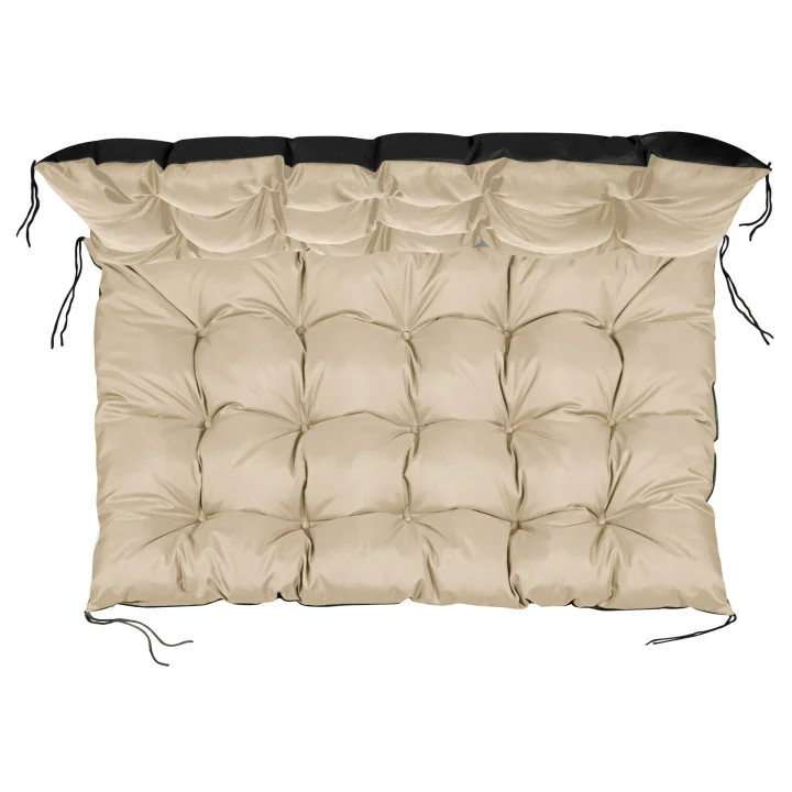 Zestaw Poduszka ogrodowa 120/80 cm + 120/40 cm na ławkę palety wodoodporna beżowy