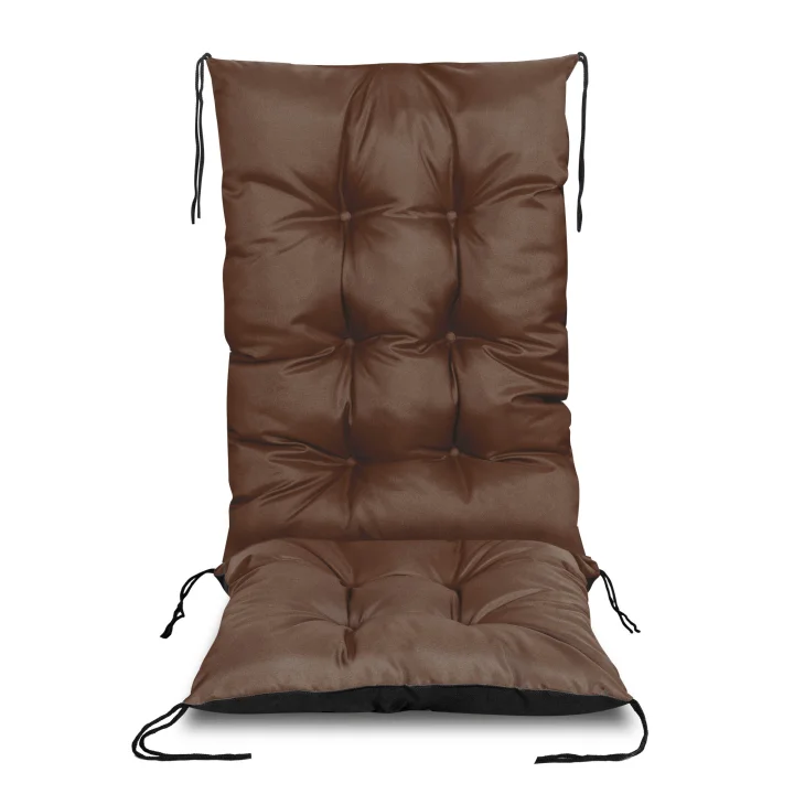 Poduszka ogrodowa 50x50x80 cm na krzesło wodoodporna brązowa