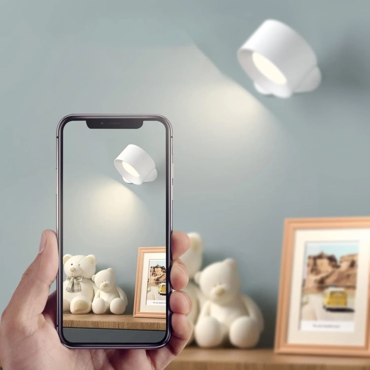 Lampa ścienna LED Feallive dotykowa 360° biała/ciepła akumulator