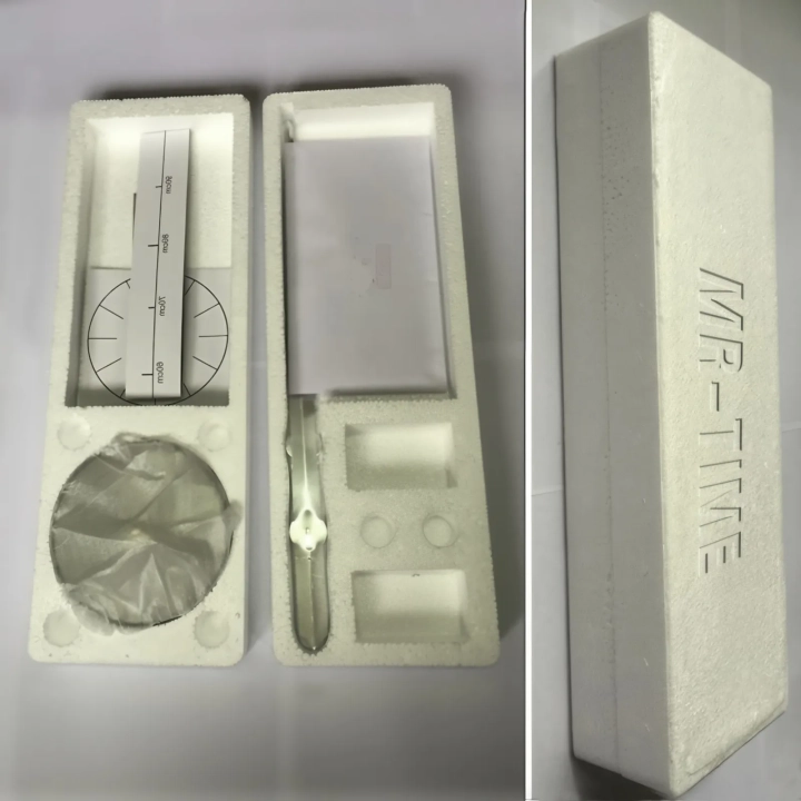 Zegar ścienny 3D srebrny naklejany nowoczesny duży dekoracyjny do wnętrz