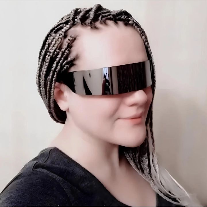 Futurystyczne okulary przeciwsłoneczne srebrne stylowe okulary UV400 z lustrzaną powłoką, modny design unisex