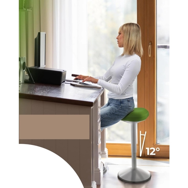 Hoker biurowy EZSIDE ergonomiczny regulowany zielony POWYSTAWOWY