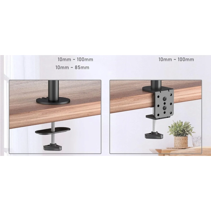Uchwyt na dwa monitory BONTEC MDM002 13-27'', VESA 75/100 Powystawowy