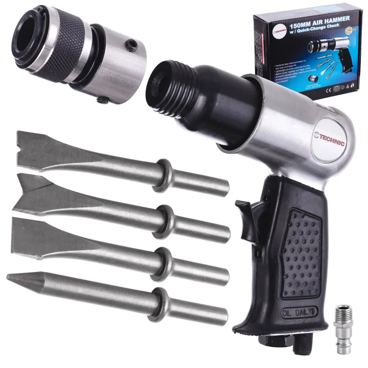 Młotek ścinak pneumatyczny udarowy Automat szybka wymiana grotów + dłuta