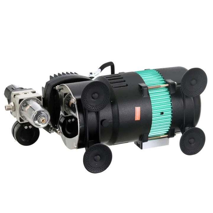 Wydajny Cichy Kompresor AS-320 do aerografu podwójny wentylator Auto Stop