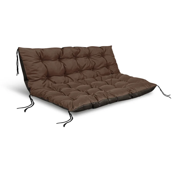 Zestaw Poduszka ogrodowa 120/80 cm + 120/40 cm na ławkę palety wodoodporna brązowy