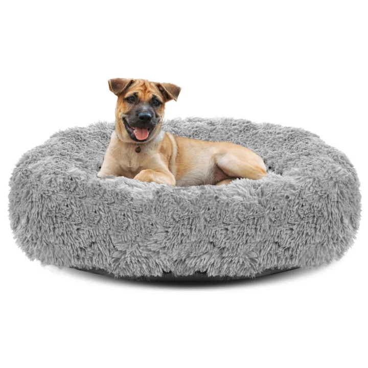 Legowisko shaggy 120cm jasnoszare