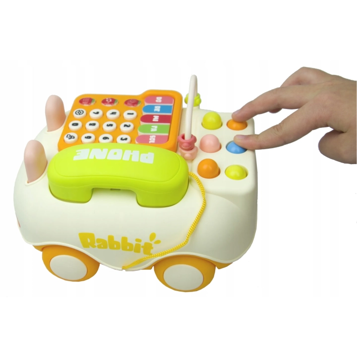 TELEFON STACJONARNY ZABAWKOWY TELEFON MUZYCZNY TELEFON NA KÓŁKACH