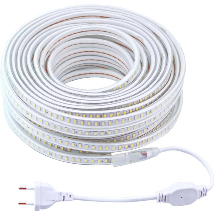 UŻYWANA Taśma LED pcning SMD 5730, 230 V, 3000 K, ciepła biel, 15 metrów