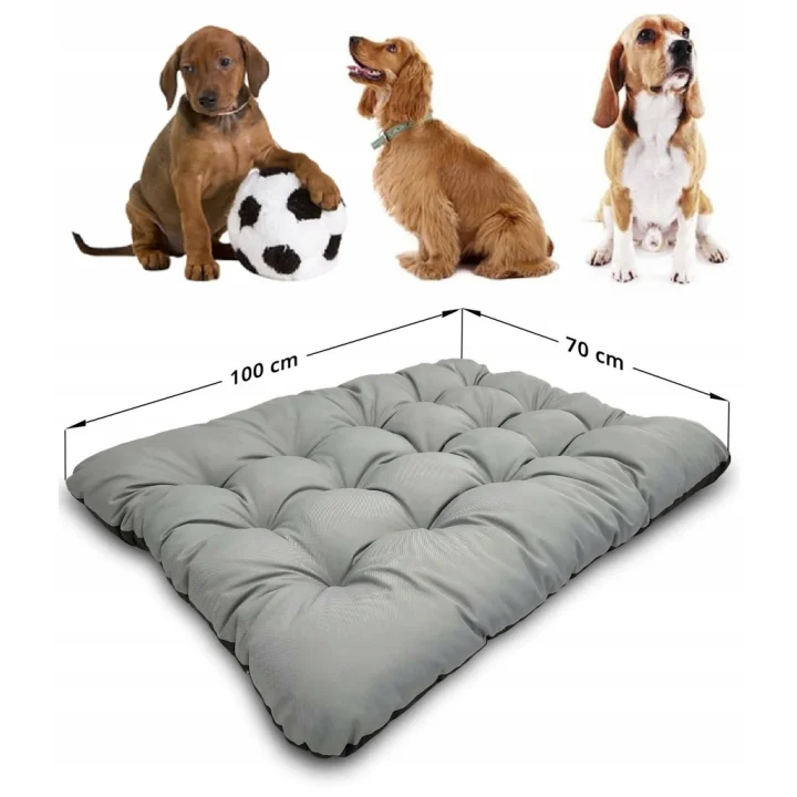 Legowisko dla psa poduszka PRESTIGE 100x70 cm wodoodporna szare
