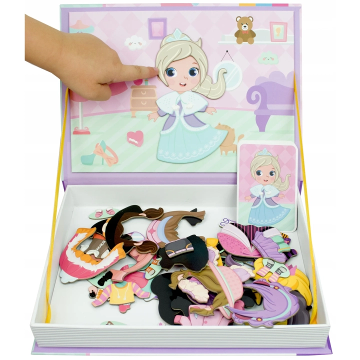 KSIĄŻKA MAGNETYCZNA UKŁADANKA GRA UBIERANKA ZAŁÓŻ UBRANIA PUZZLE MONTESSORI