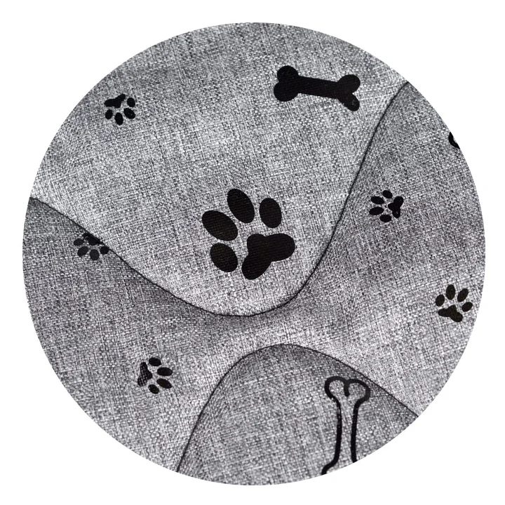 Legowisko dla psa kojec KINGDOG 100x75 cm personalizowane wodoodporne kości czarne