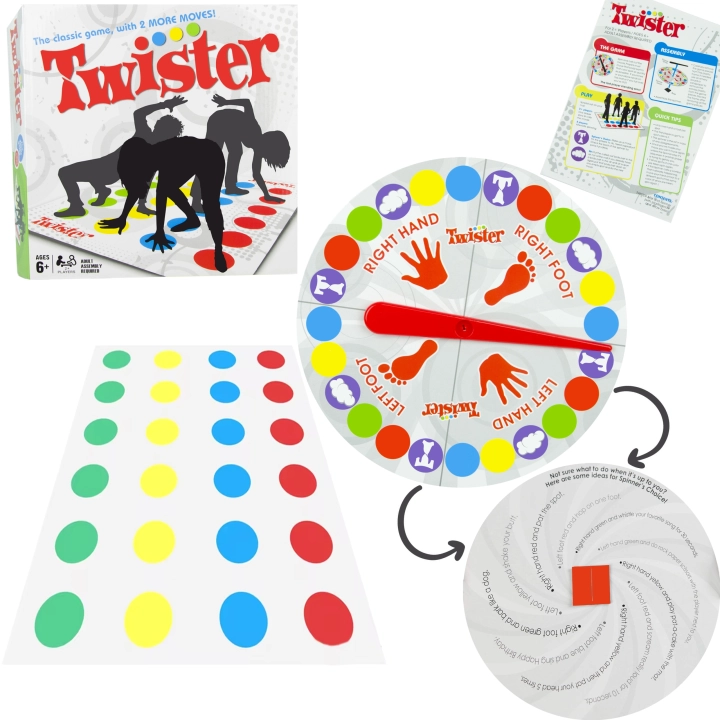 GRA TWISTER RODZINNA IMPREZOWA ZRĘCZNOŚCIOWA GRA RUCHOWA MATA