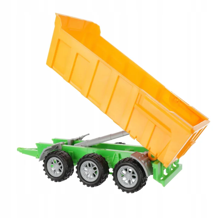 TRAKTOR Z PRZYCZEPĄ KIPER WYWROTKA OTWIERANA PRZYCZEPA 54 cm