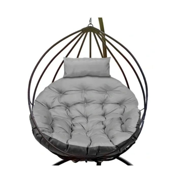Poduszka ogrodowa 120 cm na krzesło wiszące bocianie gniazdo wodoodporna szara