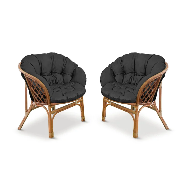 Poduszka ogrodowa 122x40 cm na krzesło huśtawkę wiszącą bocianie gniazdo wodoodporna czarna