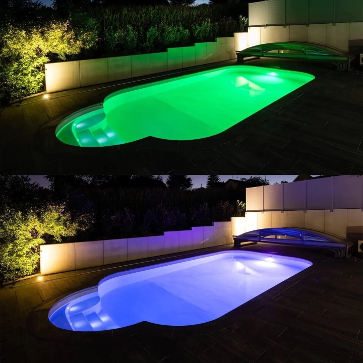Reflektor basenowy LED LyLmLe PAR56 35 W RGB IP68 pilot 12 V AC POWYSTAWOWY