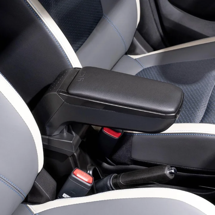 Podłokietnik środkowy z schowkiem do FIAT 500 2016 czarny Rati Armster S POWYSTAWOWY