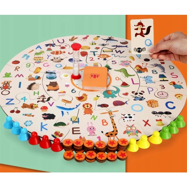 Gra edukacyjna drewniane klocki Montessori 907