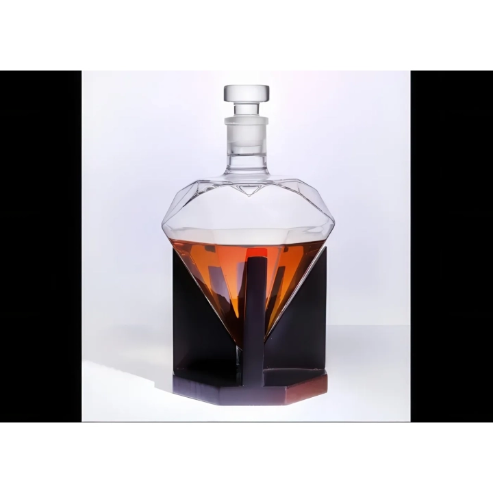 Karafka diamentowa RESTEQ 1L do whisky i alkoholi, elegancka forma