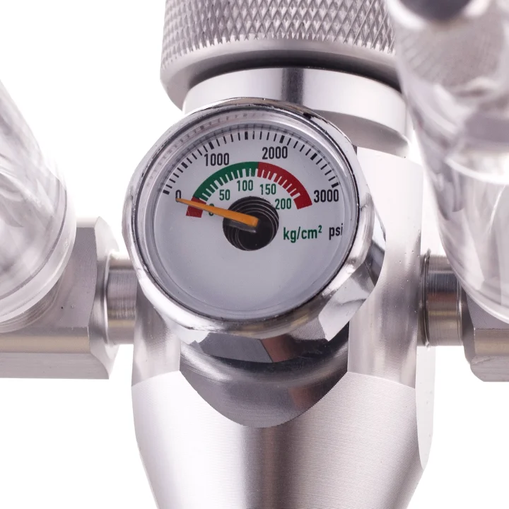 Reduktor CO2 do AKWARIUM Licznik Bąbelków Regulator Na Dwa Akwaria Manometr