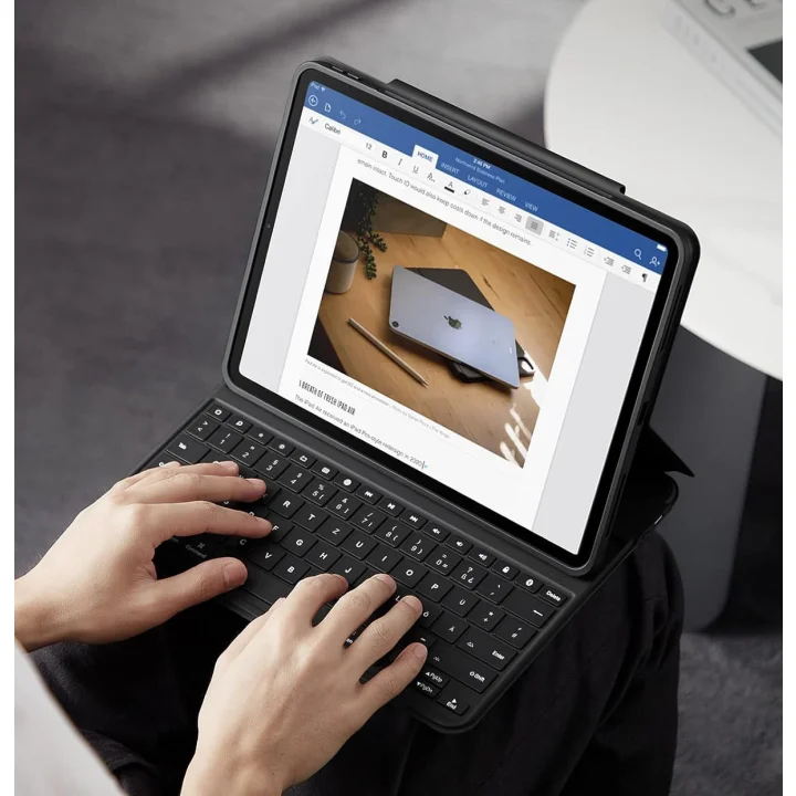 Etui z klawiaturą ESR Ascend Case Lite, iPad Pro 12.9, czarne, Powystawowy