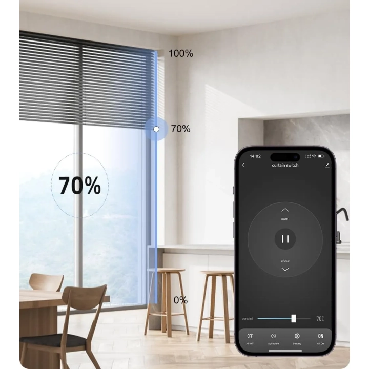 Włącznik rolet WiFi 80x80 mm Maxcio WF-CS01 Alexa Google sterowanie