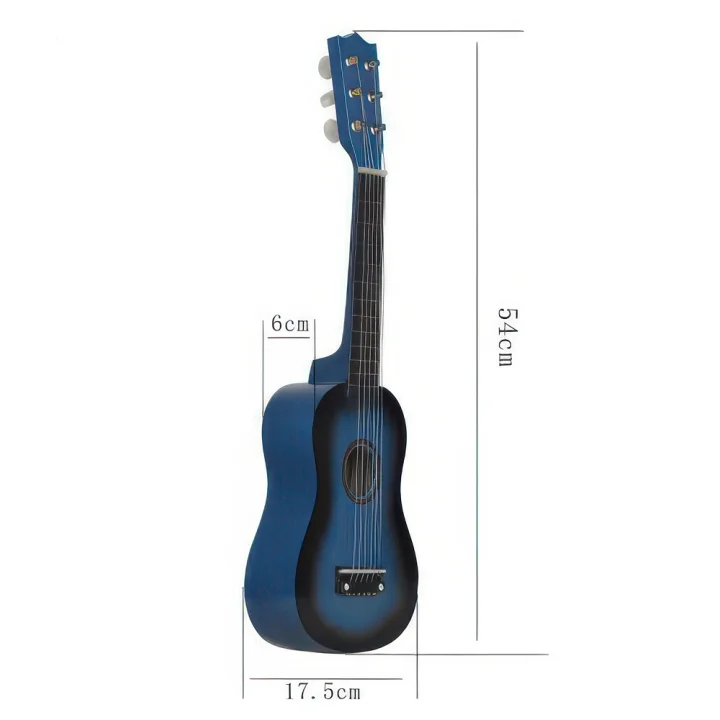 Gitalele niebieskie 6-strunowa mini gitara hybryda ukulele podróżna hit