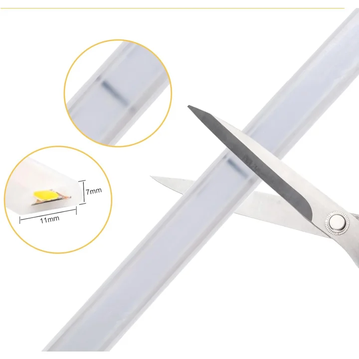Taśma LED COB PCNING 10 m 220 V IP67 wodoodporna ciepła 3000K POWYSTAWOWY