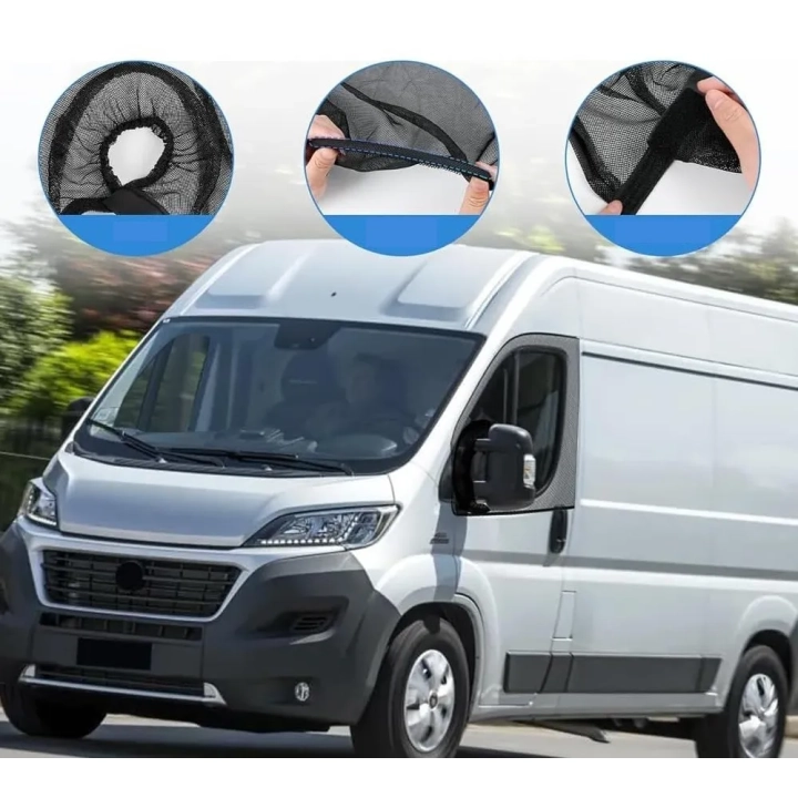 Moskitiery szyb drzwi przednich FIAT Ducato 2006-2025 ochrona przed owadami