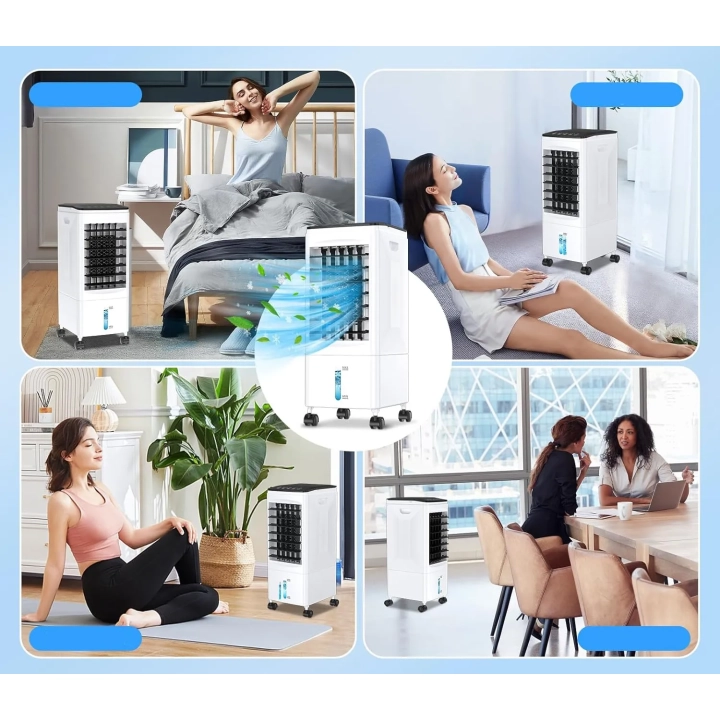 UŻYWANE Klimatyzator przenośny wodny 60W bez rury 6L z pilotem i timerem 7h