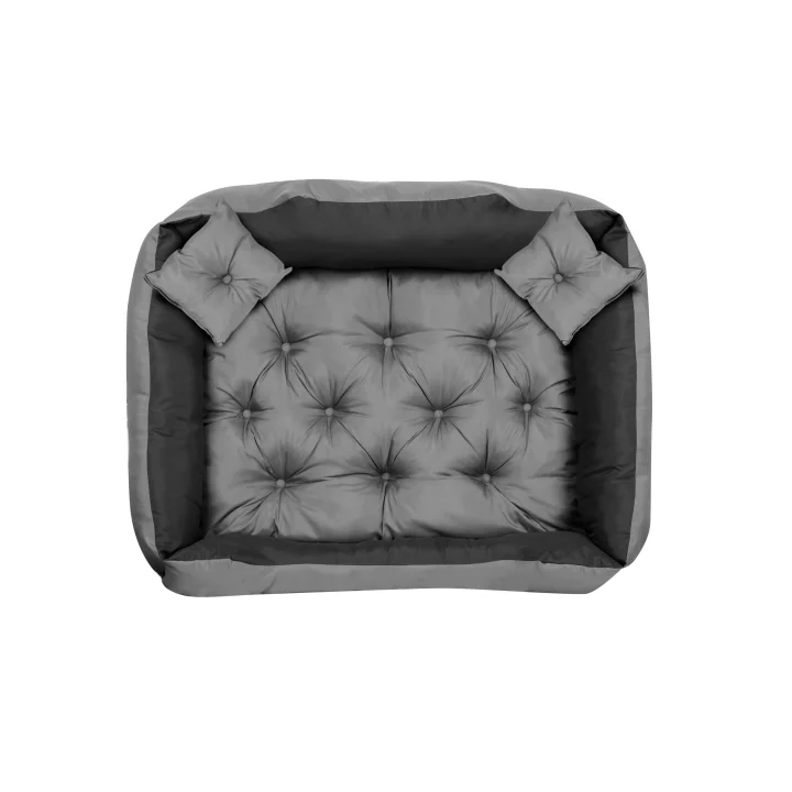 Legowisko dla psa kojec 55x45 cm personalizowane szare