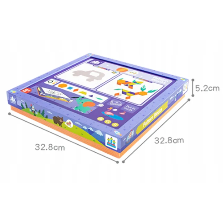 MAGNETYCZNE PUZZLE KLOCKI KSZTAŁTY ZKB-987