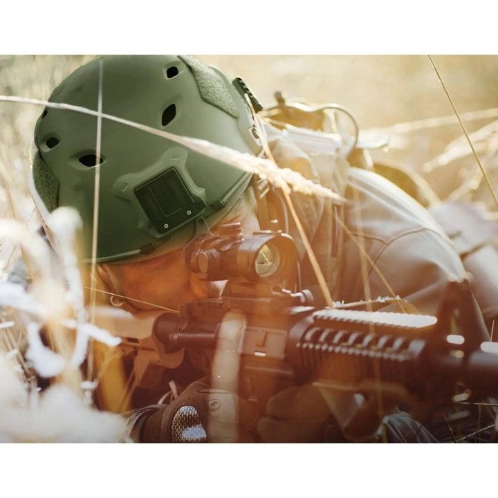 Hełm taktyczny LOOGU Fast BJ Airsoft hełm bojowy do paintballa zielony