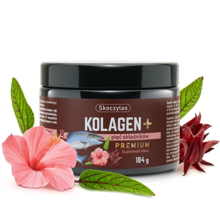 KOLAGEN PREMIUM z łososia, kwas hialuronowy, glukozamina, chondroityna