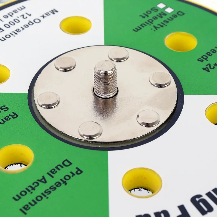 Dysk Tarcza na Rzep do Szlifierki Pneumatycznej 150mm 5/16” (~M8) 6 otworów