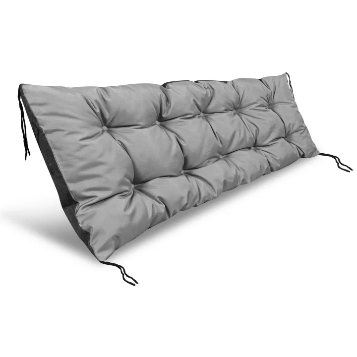 Poduszka ogrodowa 120x40 cm na ławkę palety wodoodporna szara