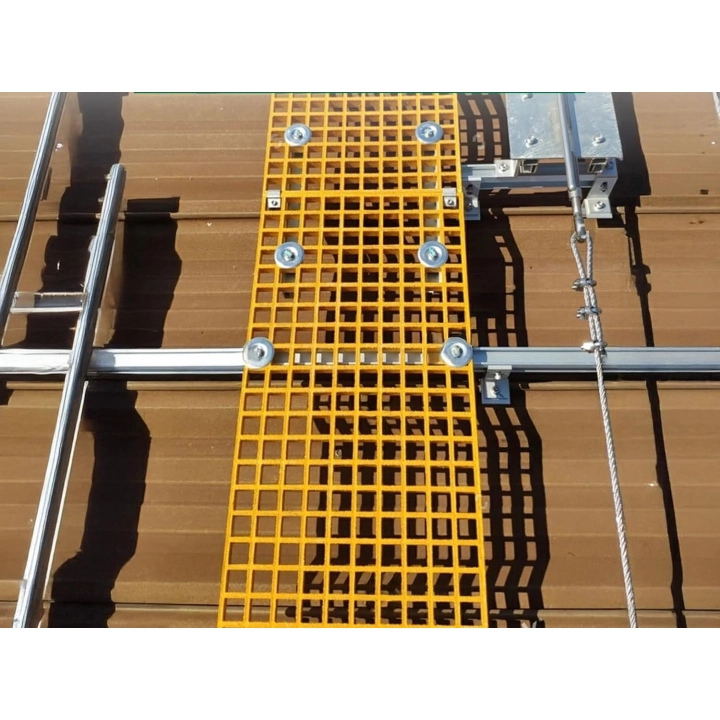 Stopnie schodowe przemysłowe z kraty FRP 240×1000×38 mm odporne na korozję
