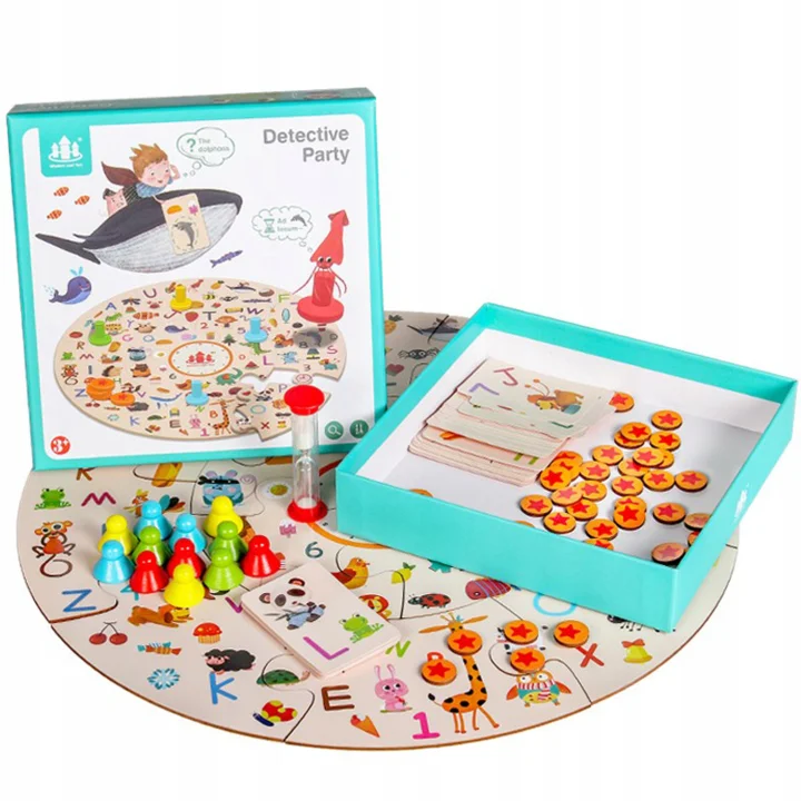Gra edukacyjna drewniane klocki Montessori 907