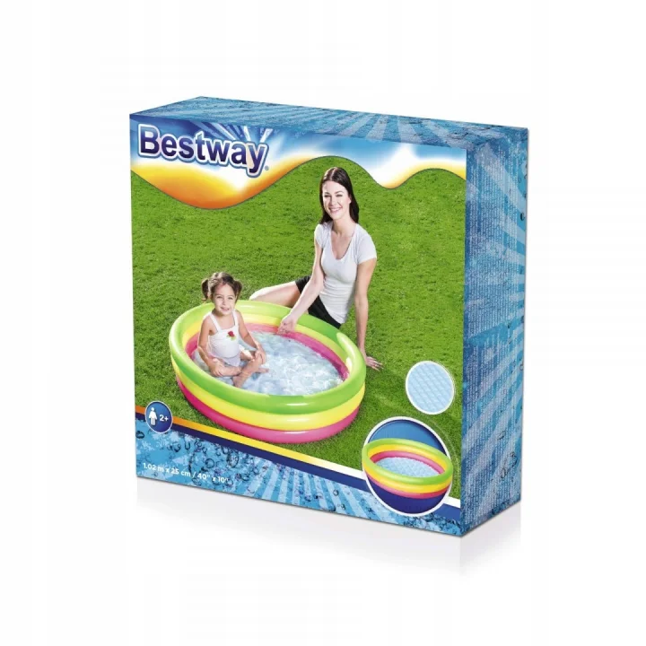 BASEN DMUCHANY BESTWAY 51104 BASENIK brodzik dziecięcy 102X25CM MIĘKKIE DNO